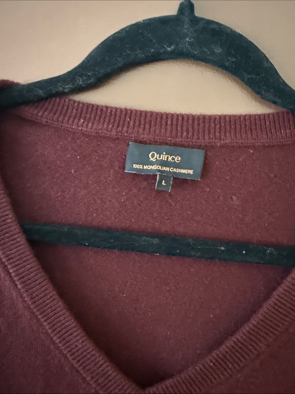 Quince Burgundy Red 100% Cashmere Sweater - Picture 2 of 7